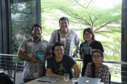 NTU students at the launch of their book 'Kepulauan'.